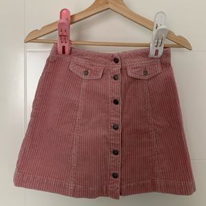 h&m Pink corduroy skirt US4